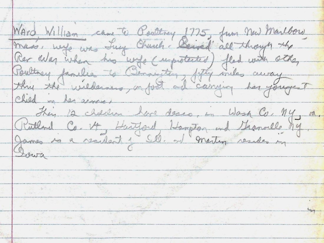 WARD, William - CHURCH anecdote